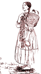 Mujer cargando a su bebé