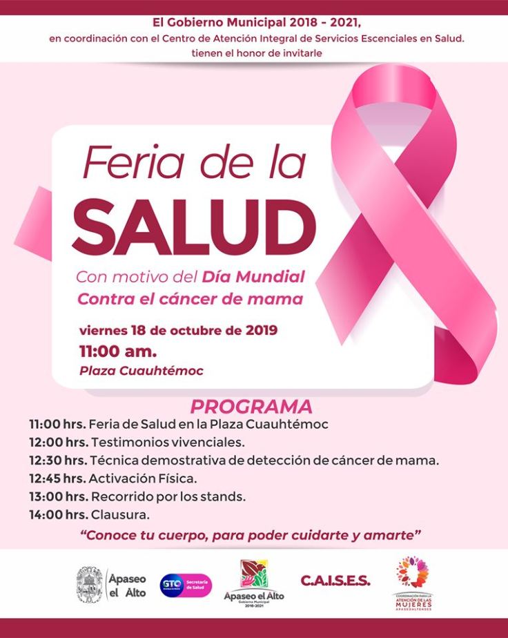 Feria de la salud lucha contra Cancer de mama