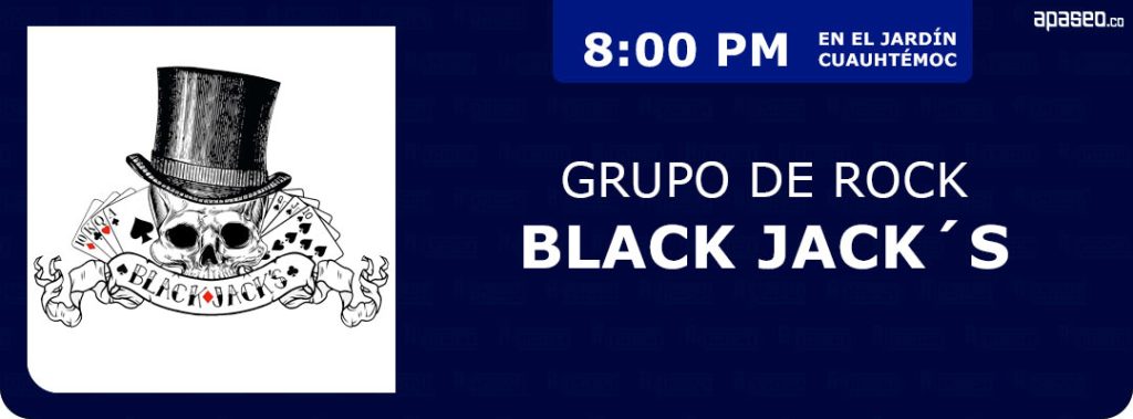 Presentación de la Banda de Rock Black Jack's en la novena Feria de la Granada en Apaseo el Alto 2025. Viernes 29 de agosto 8:00 PM.