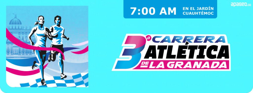 La tercera Carrera Atlética de la Granada en Apaseo el Alto 2025. Domingo 31 de agosto 7:00 AM